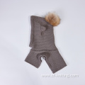 Knitted hat with detachable collar for baby